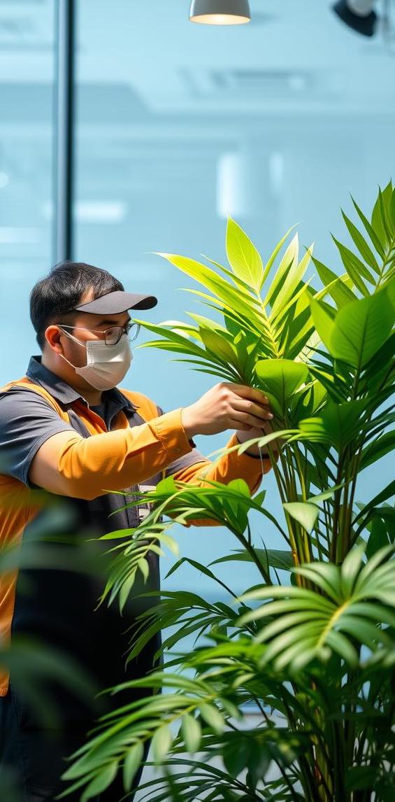 Indoor garden plant maintenance service